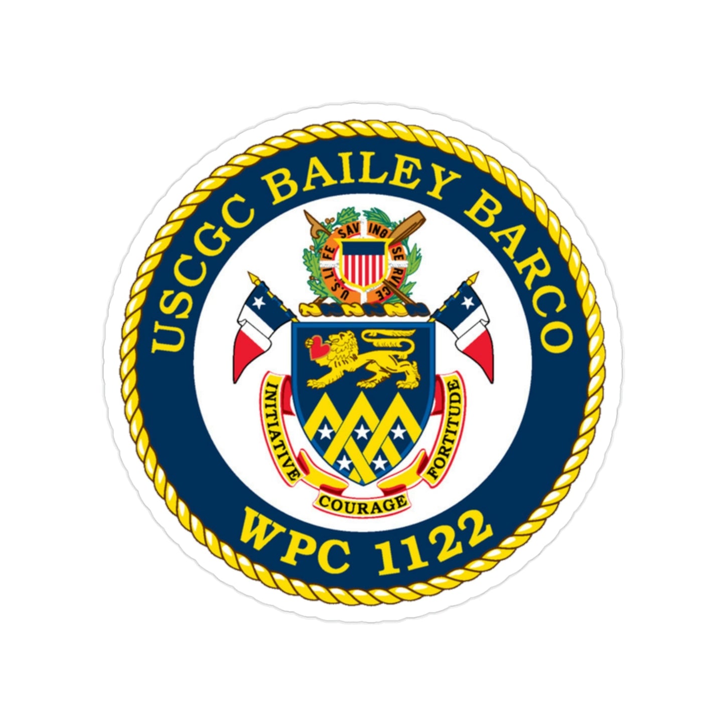 USCG Bailey Barco WPC 1122 (U.S. Coast Guard) Transparent STICKER Die-Cut Vinyl Decal-2 Inch-The Sticker Space