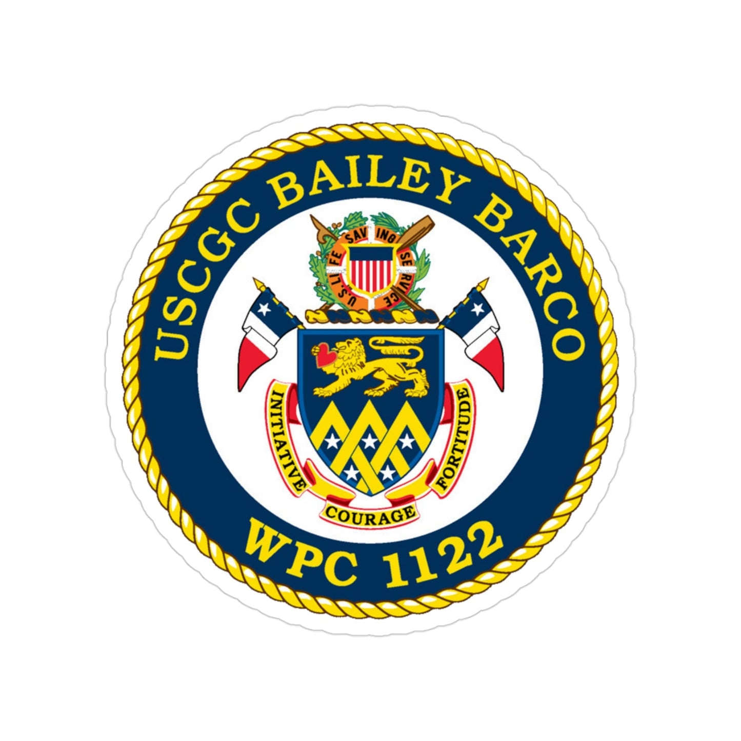 USCG Bailey Barco WPC 1122 (U.S. Coast Guard) Transparent STICKER Die-Cut Vinyl Decal-3 Inch-The Sticker Space