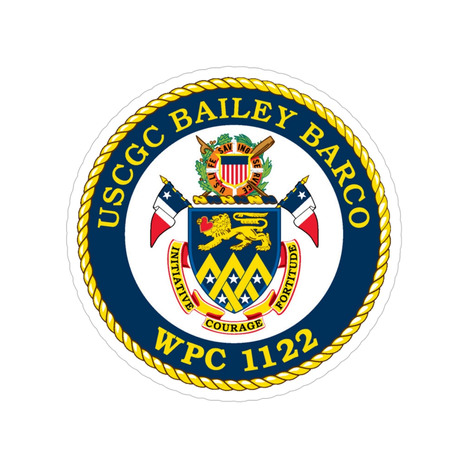 USCG Bailey Barco WPC 1122 (U.S. Coast Guard) Transparent STICKER Die-Cut Vinyl Decal-4 Inch-The Sticker Space