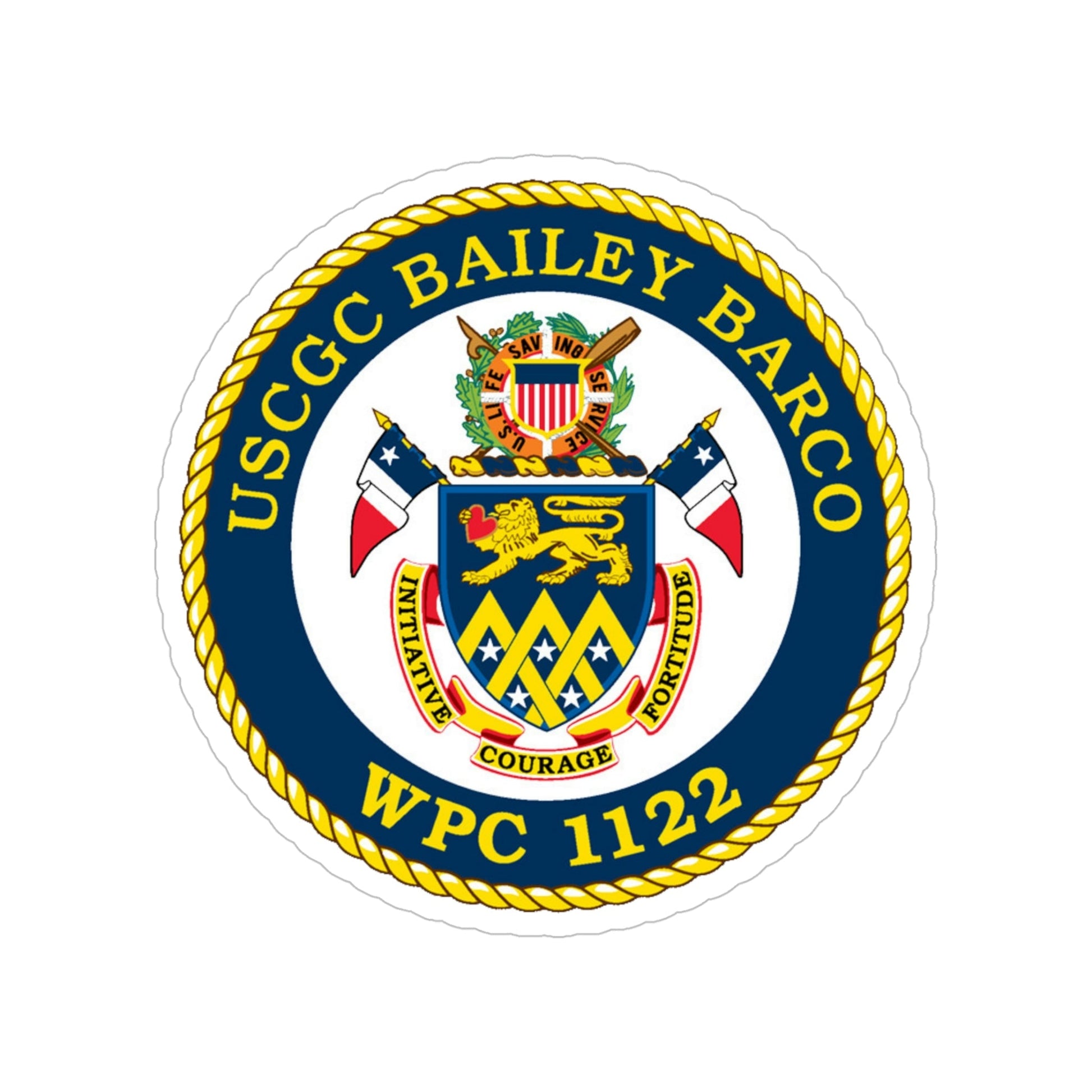 USCG Bailey Barco WPC 1122 (U.S. Coast Guard) Transparent STICKER Die-Cut Vinyl Decal-5 Inch-The Sticker Space