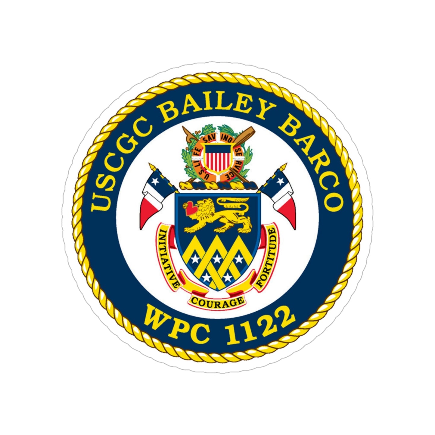 USCG Bailey Barco WPC 1122 (U.S. Coast Guard) Transparent STICKER Die-Cut Vinyl Decal-6 Inch-The Sticker Space