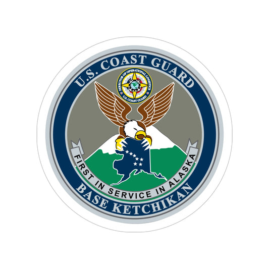 USCG Base Ketchikan (U.S. Coast Guard) Transparent STICKER Die-Cut Vinyl Decal-6 Inch-The Sticker Space