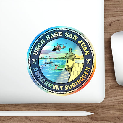 USCG Base San Juan (U.S. Coast Guard) Holographic STICKER Die-Cut Vinyl Decal-The Sticker Space