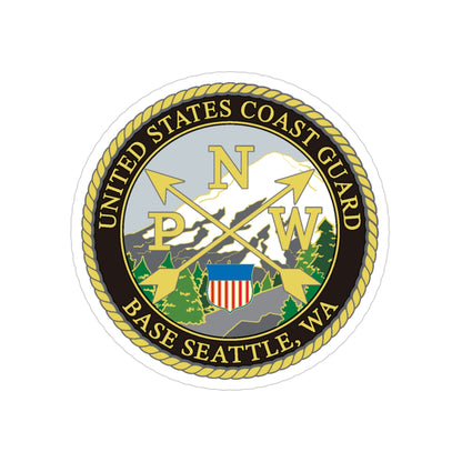 USCG Base Seattle (U.S. Coast Guard) Transparent STICKER Die-Cut Vinyl Decal-3 Inch-The Sticker Space