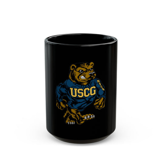 USCG Bear (U.S. Coast Guard) Black Coffee Mug-15oz-The Sticker Space
