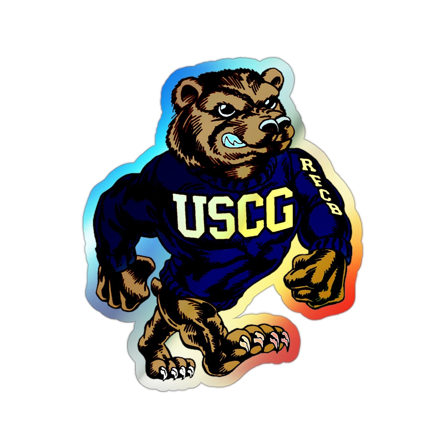 USCG Bear (U.S. Coast Guard) Holographic STICKER Die-Cut Vinyl Decal-2 Inch-The Sticker Space