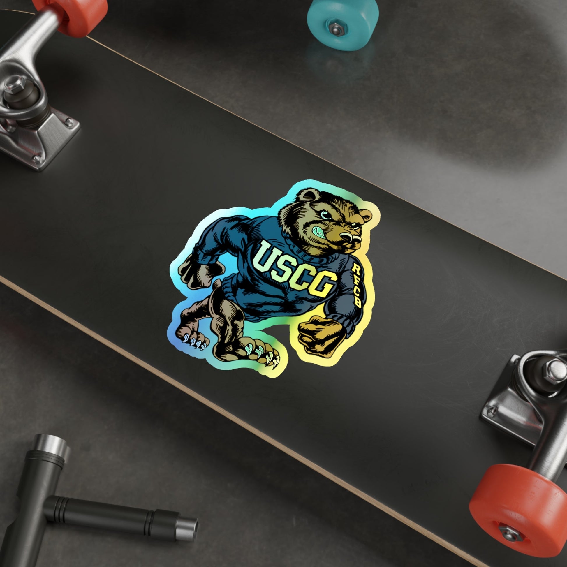 USCG Bear (U.S. Coast Guard) Holographic STICKER Die-Cut Vinyl Decal-The Sticker Space