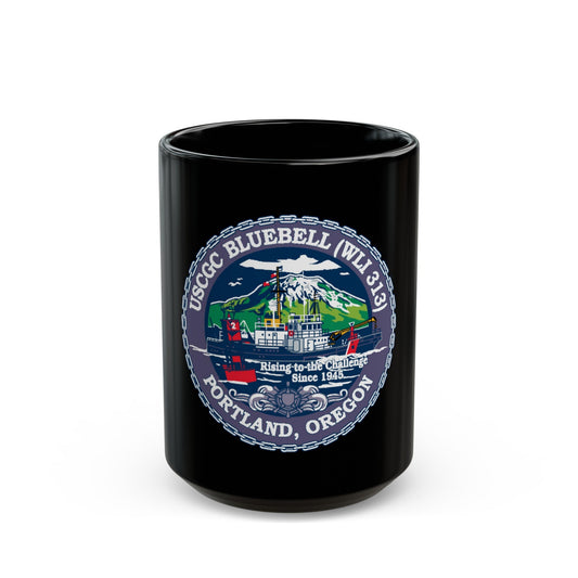 USCG Bluebell WLI 313 Portland Oregon (U.S. Coast Guard) Black Coffee Mug-15oz-The Sticker Space