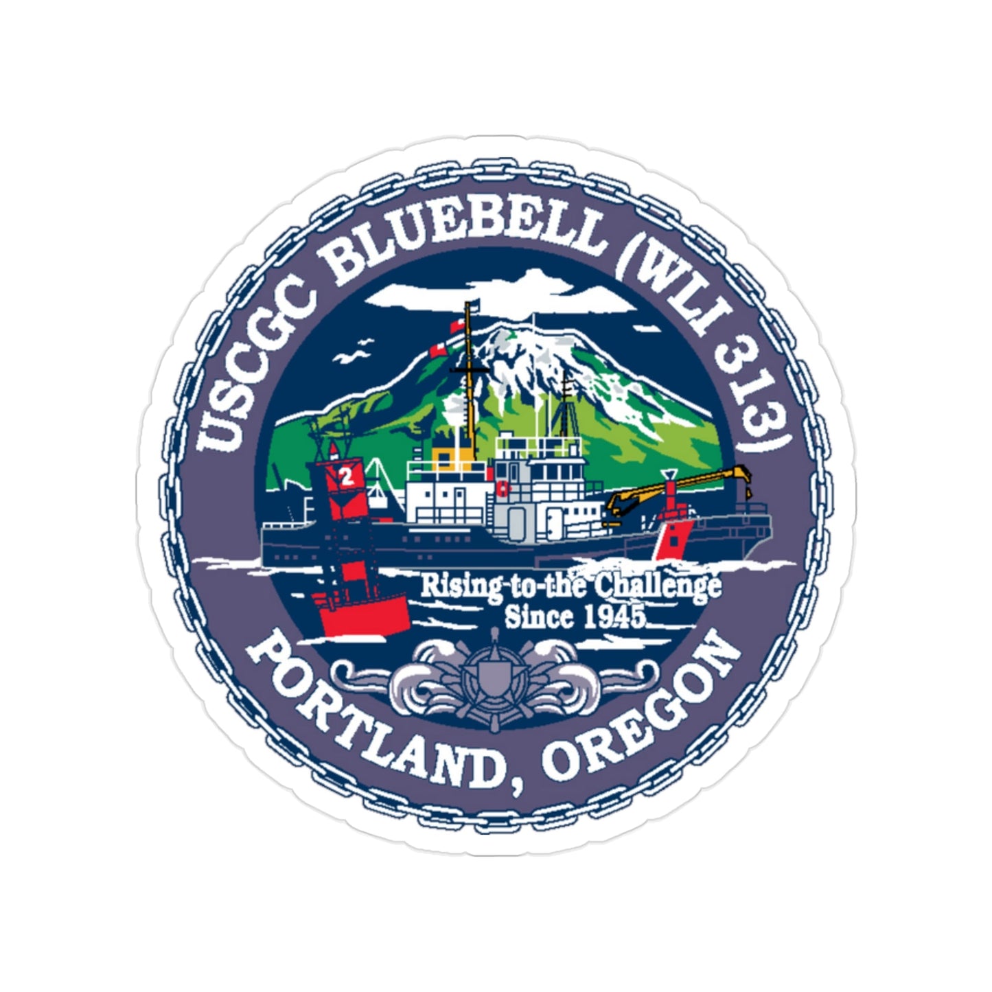 USCG Bluebell WLI 313 Portland Oregon (U.S. Coast Guard) Transparent STICKER Die-Cut Vinyl Decal-2 Inch-The Sticker Space