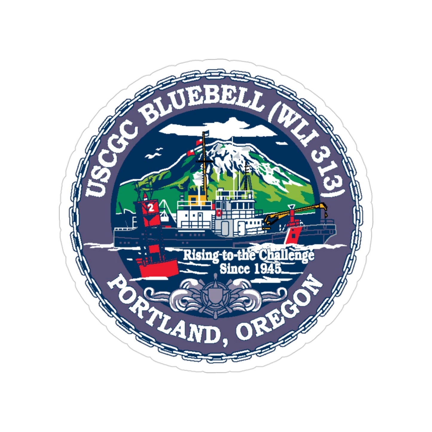 USCG Bluebell WLI 313 Portland Oregon (U.S. Coast Guard) Transparent STICKER Die-Cut Vinyl Decal-3 Inch-The Sticker Space
