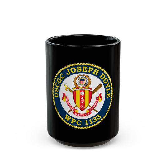 USCG C JOSEPH DOYLE W PC 1133 (U.S. Coast Guard) Black Coffee Mug-15oz-The Sticker Space