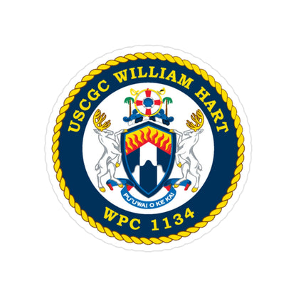 USCG C William Hart WPC 1134 (U.S. Coast Guard) Transparent STICKER Die-Cut Vinyl Decal-2 Inch-The Sticker Space
