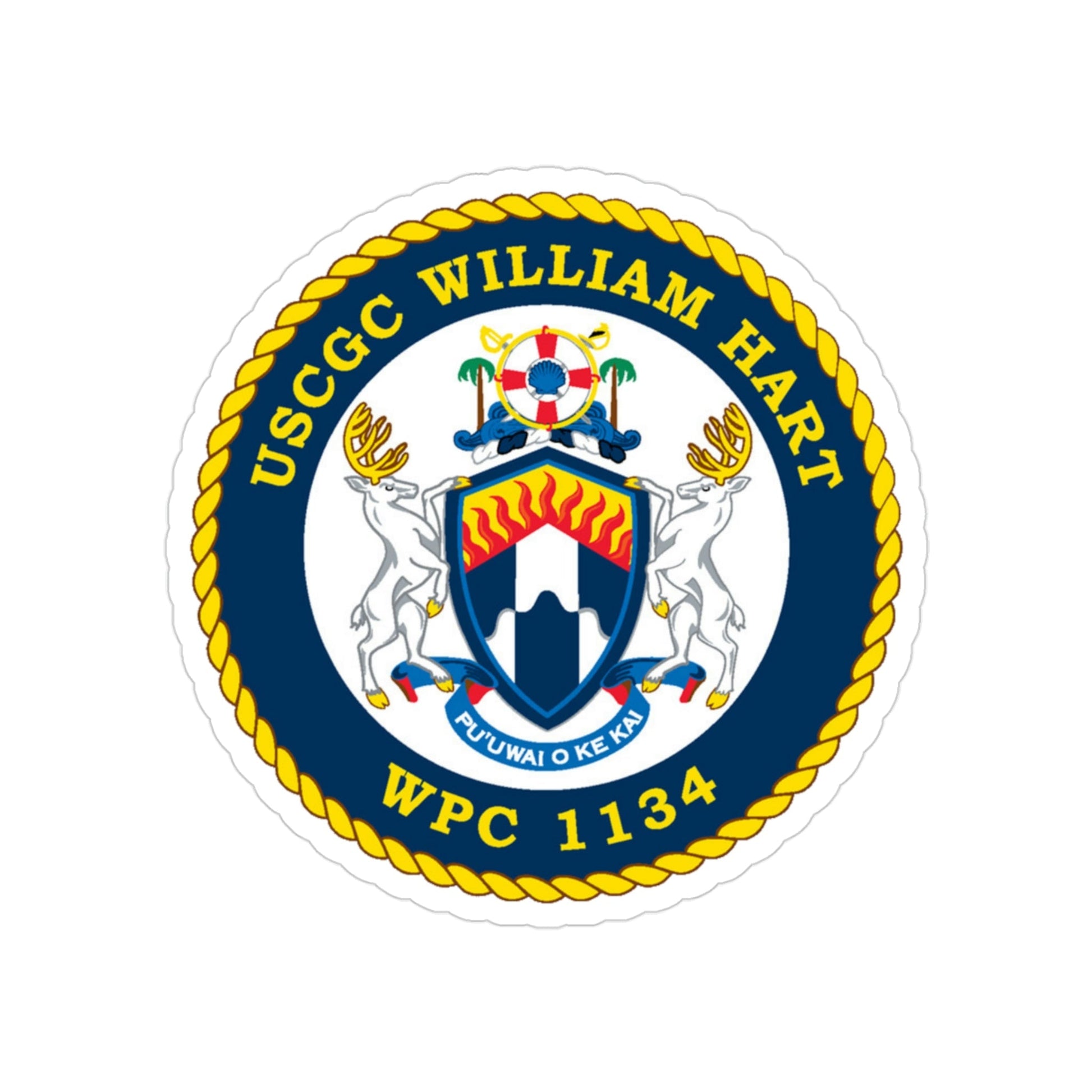 USCG C William Hart WPC 1134 (U.S. Coast Guard) Transparent STICKER Die-Cut Vinyl Decal-3 Inch-The Sticker Space