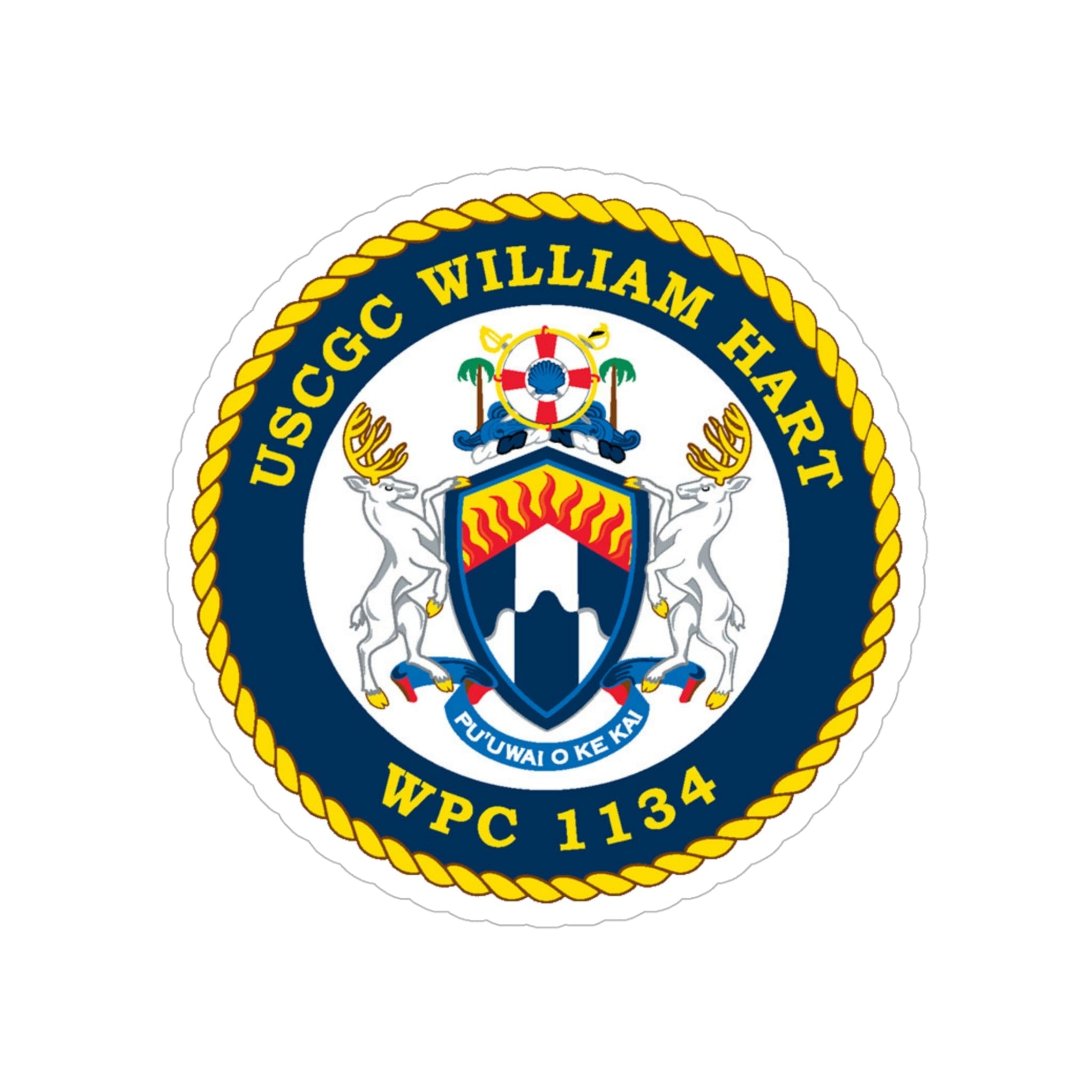 USCG C William Hart WPC 1134 (U.S. Coast Guard) Transparent STICKER Die-Cut Vinyl Decal-5 Inch-The Sticker Space