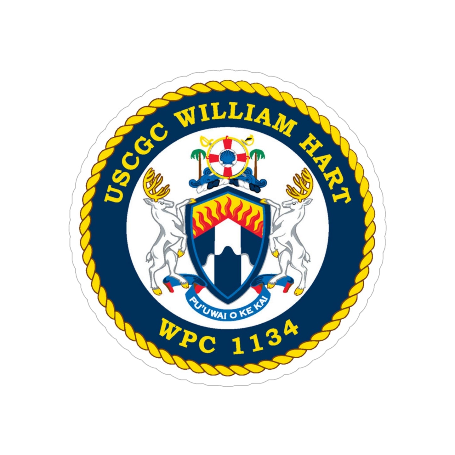 USCG C William Hart WPC 1134 (U.S. Coast Guard) Transparent STICKER Die-Cut Vinyl Decal-6 Inch-The Sticker Space