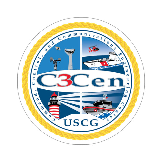 USCG C3 Cen Command Control Comm Engineering (U.S. Coast Guard) STICKER Vinyl Die-Cut Decal-6 Inch-The Sticker Space