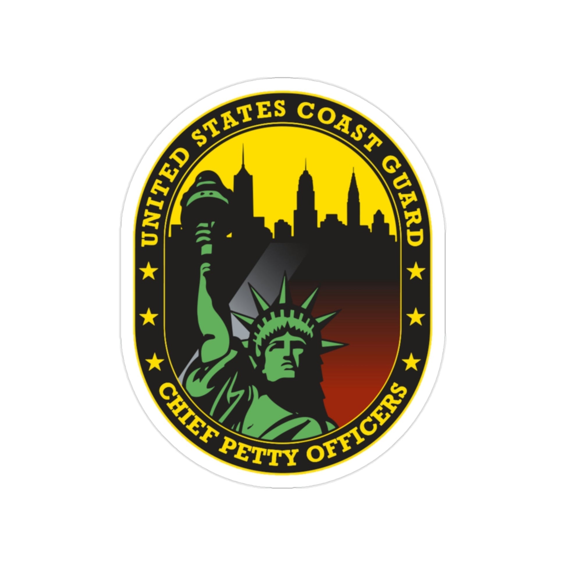 USCG Chief Petty Officer CPO (U.S. Coast Guard) Transparent STICKER Die-Cut Vinyl Decal-2 Inch-The Sticker Space