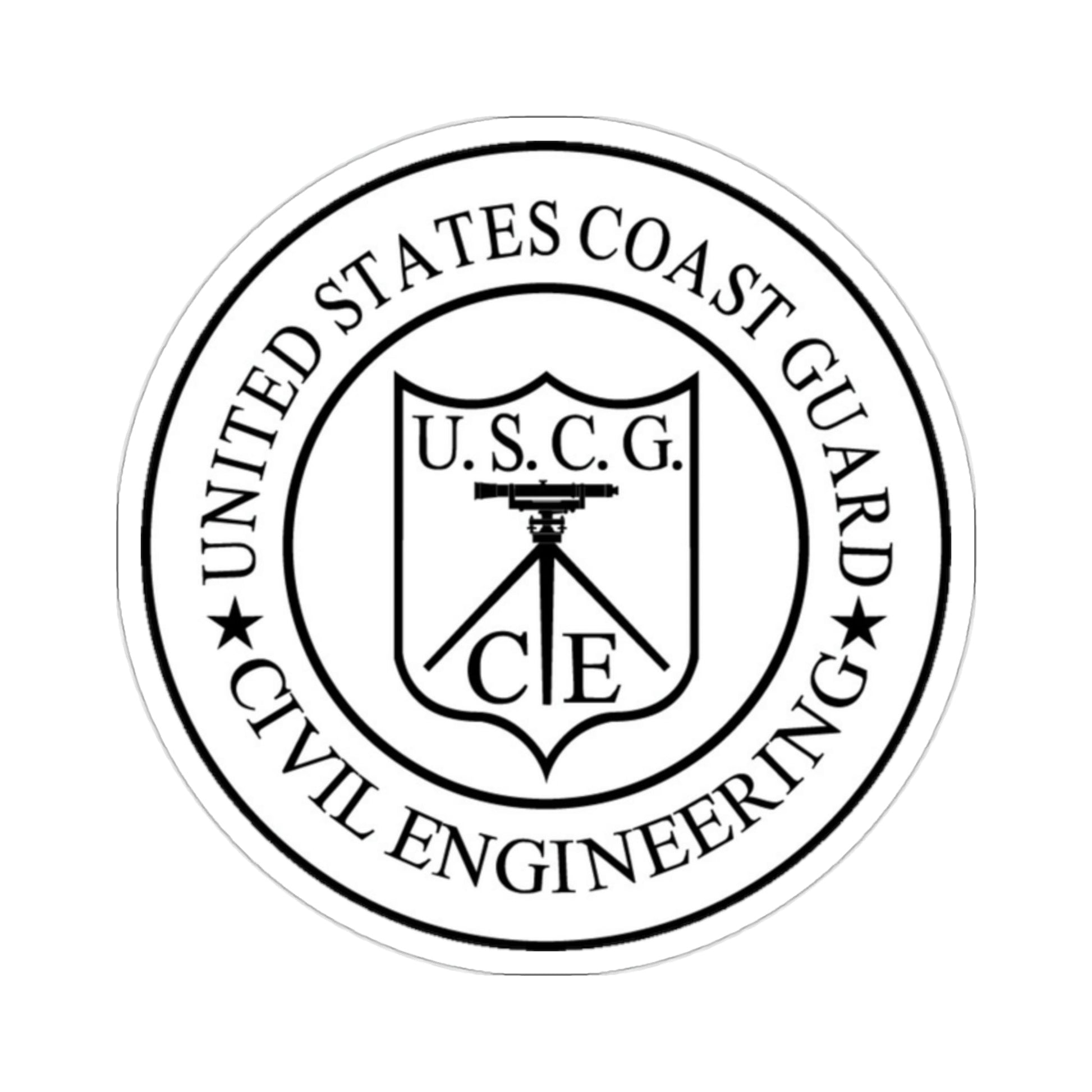 USCG Civil Engineering (U.S. Coast Guard) STICKER Vinyl Die-Cut Decal-2 Inch-The Sticker Space