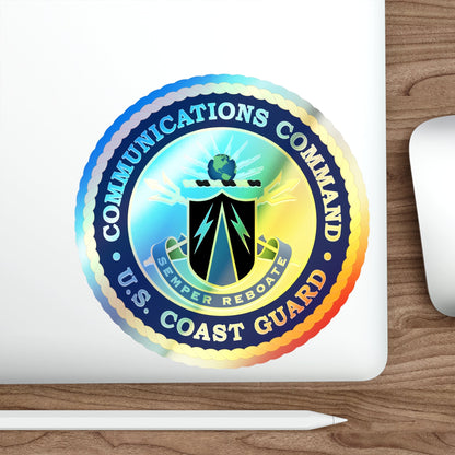 USCG Communications Command (U.S. Coast Guard) Holographic STICKER Die-Cut Vinyl Decal-The Sticker Space