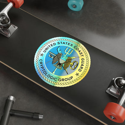 USCG Cryptologic Group (U.S. Coast Guard) Holographic STICKER Die-Cut Vinyl Decal-The Sticker Space
