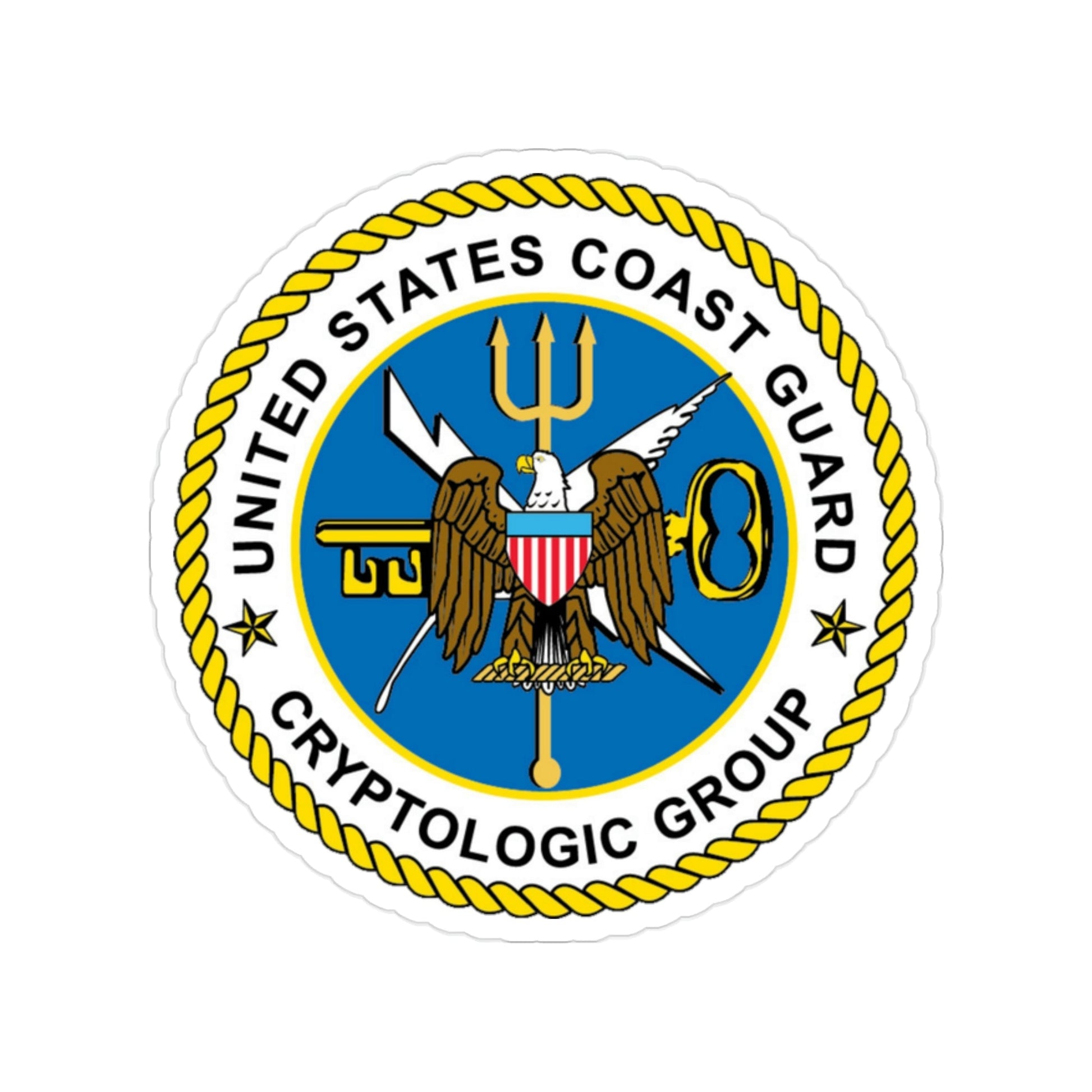 USCG Cryptologic Group (U.S. Coast Guard) Transparent STICKER Die-Cut Vinyl Decal-2 Inch-The Sticker Space
