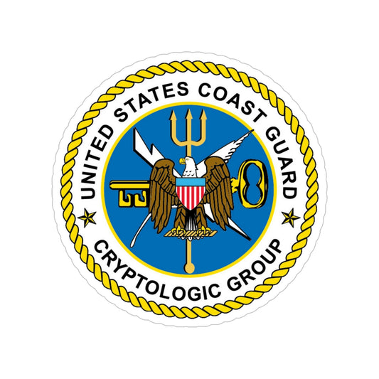 USCG Cryptologic Group (U.S. Coast Guard) Transparent STICKER Die-Cut Vinyl Decal-6 Inch-The Sticker Space