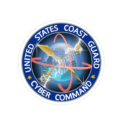 USCG Cyber Command (U.S. Coast Guard) Transparent STICKER Die-Cut Vinyl Decal-2 Inch-The Sticker Space