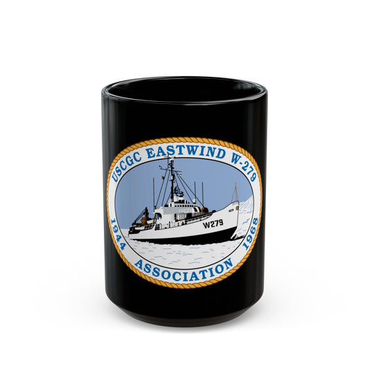 USCG Eastwind W 279 (U.S. Coast Guard) Black Coffee Mug-15oz-The Sticker Space