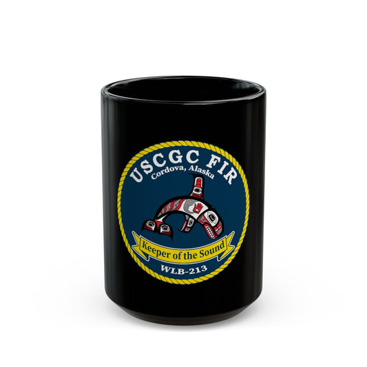 USCG FIR WLB 213 (U.S. Coast Guard) Black Coffee Mug-15oz-The Sticker Space