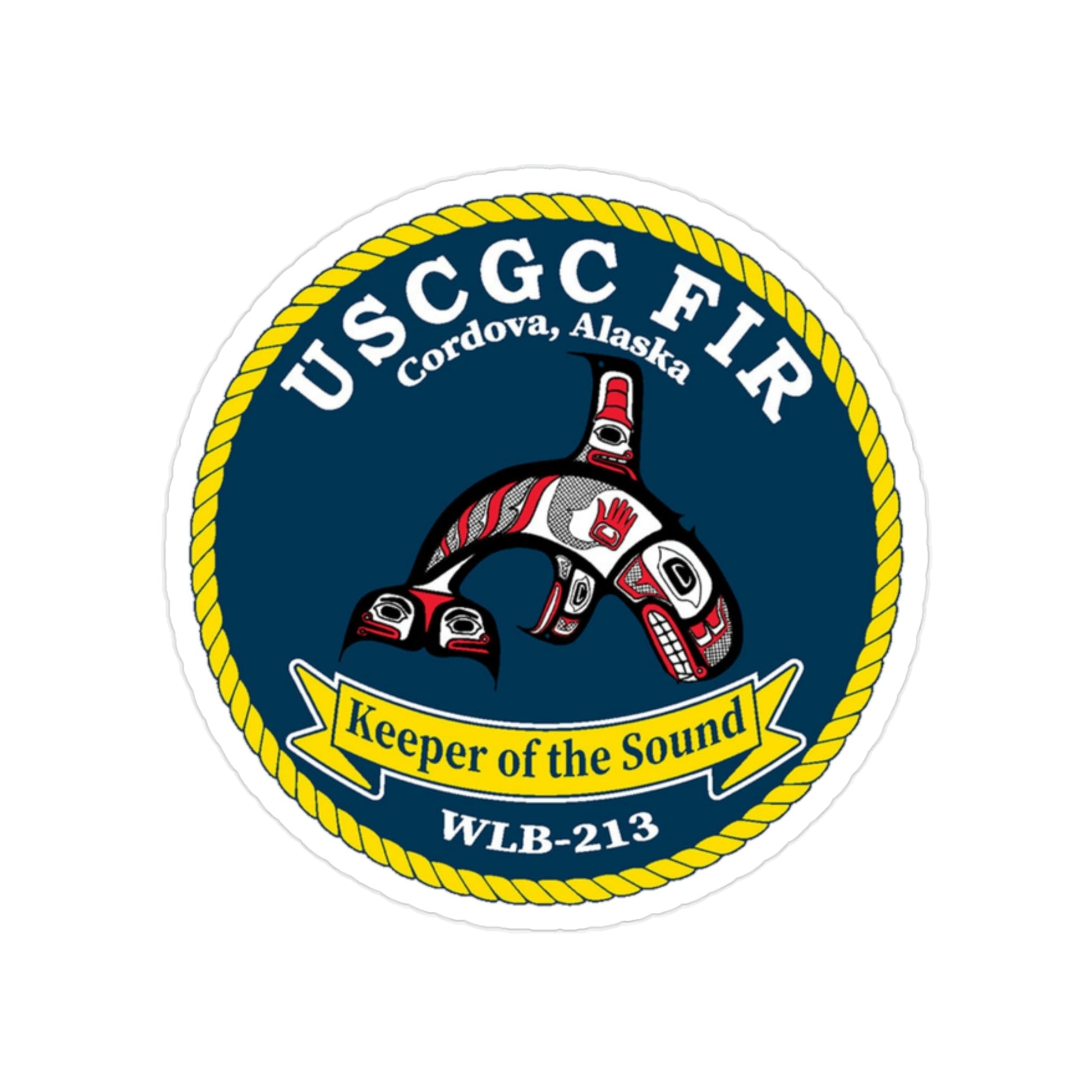 USCG FIR WLB 213 (U.S. Coast Guard) Transparent STICKER Die-Cut Vinyl Decal-2 Inch-The Sticker Space