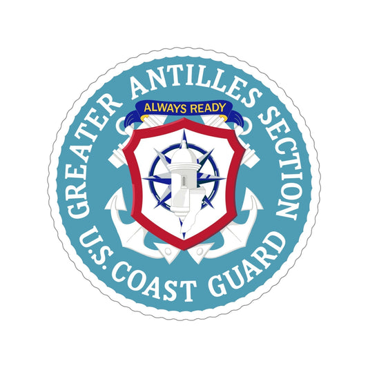 USCG Greater Antilles Section (U.S. Coast Guard) STICKER Vinyl Die-Cut Decal-6 Inch-The Sticker Space