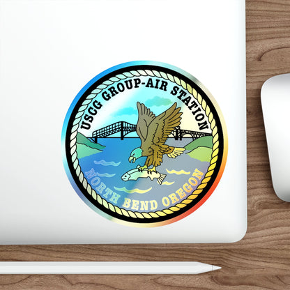 USCG Group Air Station North Bend (U.S. Coast Guard) Holographic STICKER Die-Cut Vinyl Decal-The Sticker Space