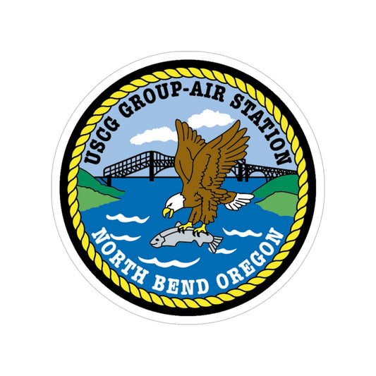 USCG Group Air Station North Bend (U.S. Coast Guard) Transparent STICKER Die-Cut Vinyl Decal-6 Inch-The Sticker Space