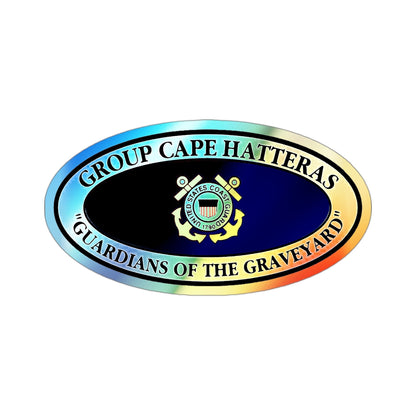 USCG Group Cape Hatteras VINT (U.S. Coast Guard) Holographic STICKER Die-Cut Vinyl Decal-3 Inch-The Sticker Space