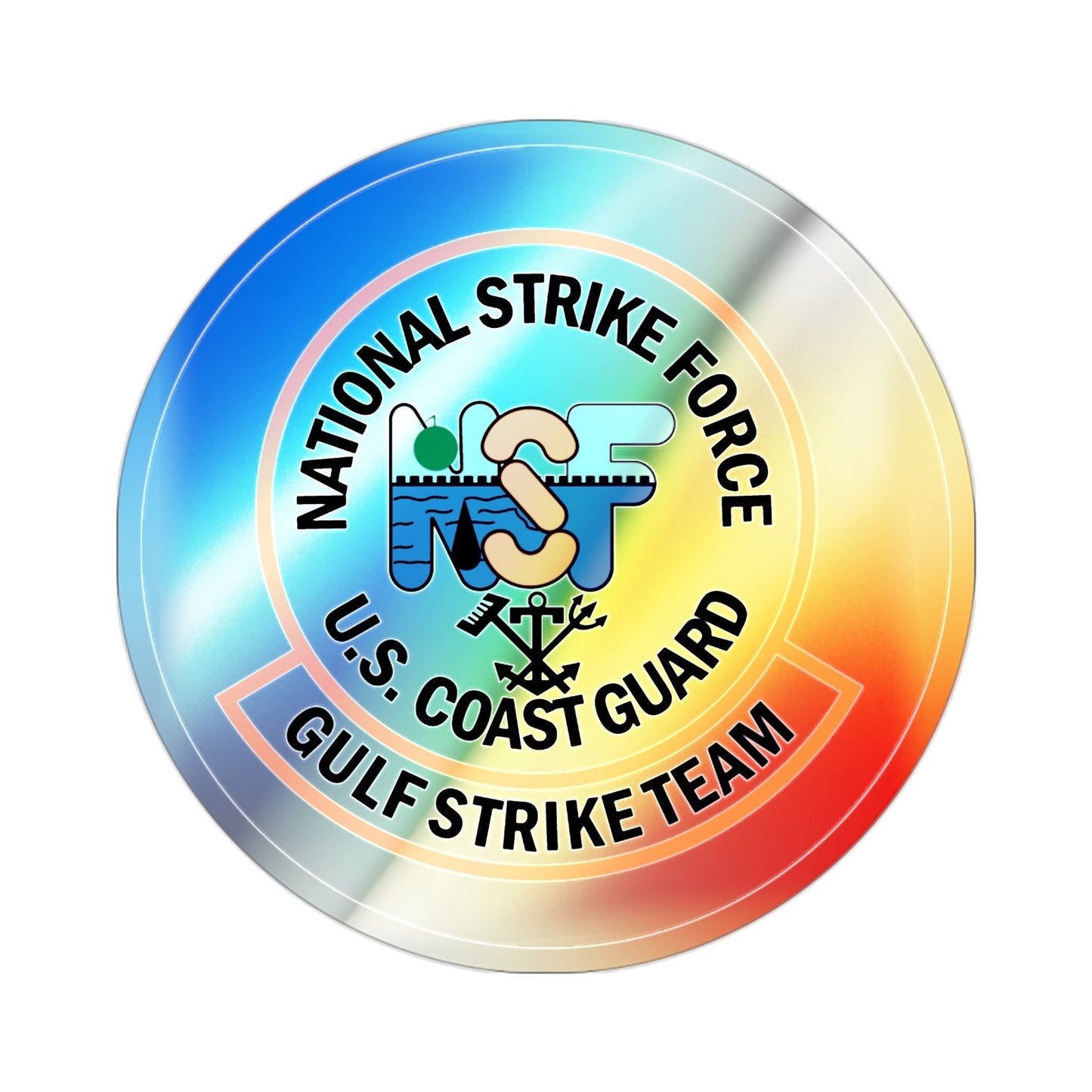 USCG Gulf Strike Team NSF (U.S. Coast Guard) Holographic STICKER Die-Cut Vinyl Decal-2 Inch-The Sticker Space