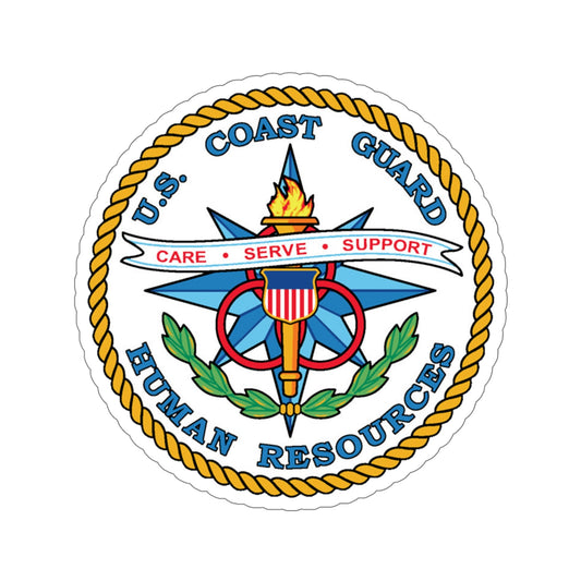USCG Human Resources (U.S. Coast Guard) STICKER Vinyl Die-Cut Decal-6 Inch-The Sticker Space