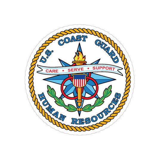 USCG Human Resources (U.S. Coast Guard) Transparent STICKER Die-Cut Vinyl Decal-6 Inch-The Sticker Space