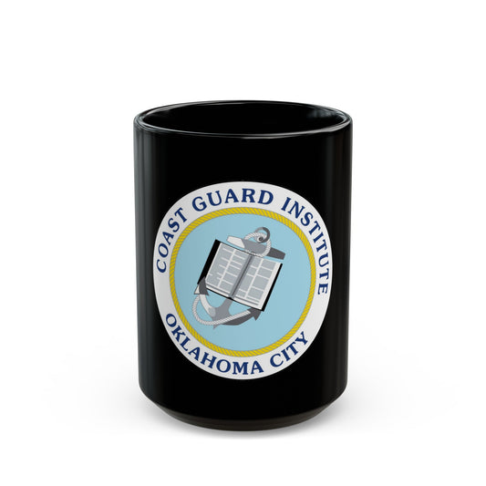 USCG Institute Oklahoma City 2 (U.S. Coast Guard) Black Coffee Mug-15oz-The Sticker Space