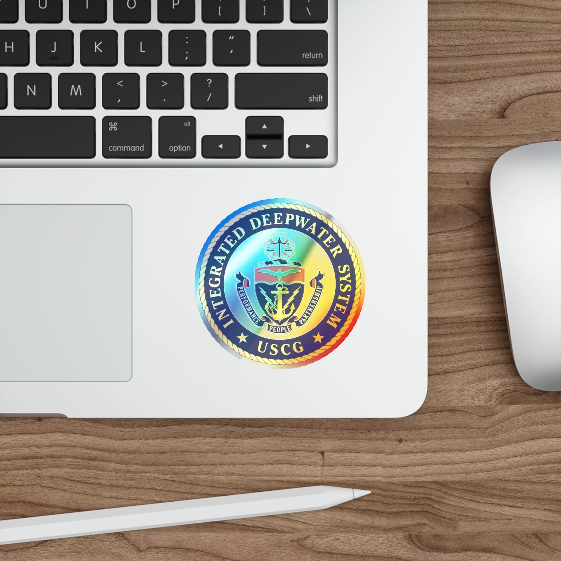 USCG Integrated Deepwater System (U.S. Coast Guard) Holographic STICKER Die-Cut Vinyl Decal-The Sticker Space
