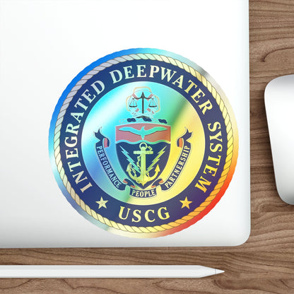 USCG Integrated Deepwater System (U.S. Coast Guard) Holographic STICKER Die-Cut Vinyl Decal-The Sticker Space