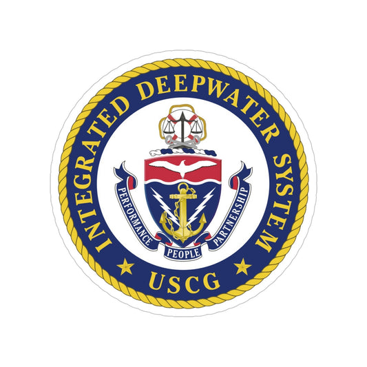 USCG Integrated Deepwater System (U.S. Coast Guard) Transparent STICKER Die-Cut Vinyl Decal-6 Inch-The Sticker Space