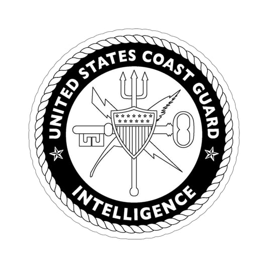 USCG Intelligence BW (U.S. Coast Guard) STICKER Vinyl Die-Cut Decal-6 Inch-The Sticker Space