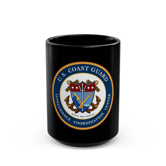 USCG Intelligence Coordination Center (U.S. Coast Guard) Black Coffee Mug-15oz-The Sticker Space