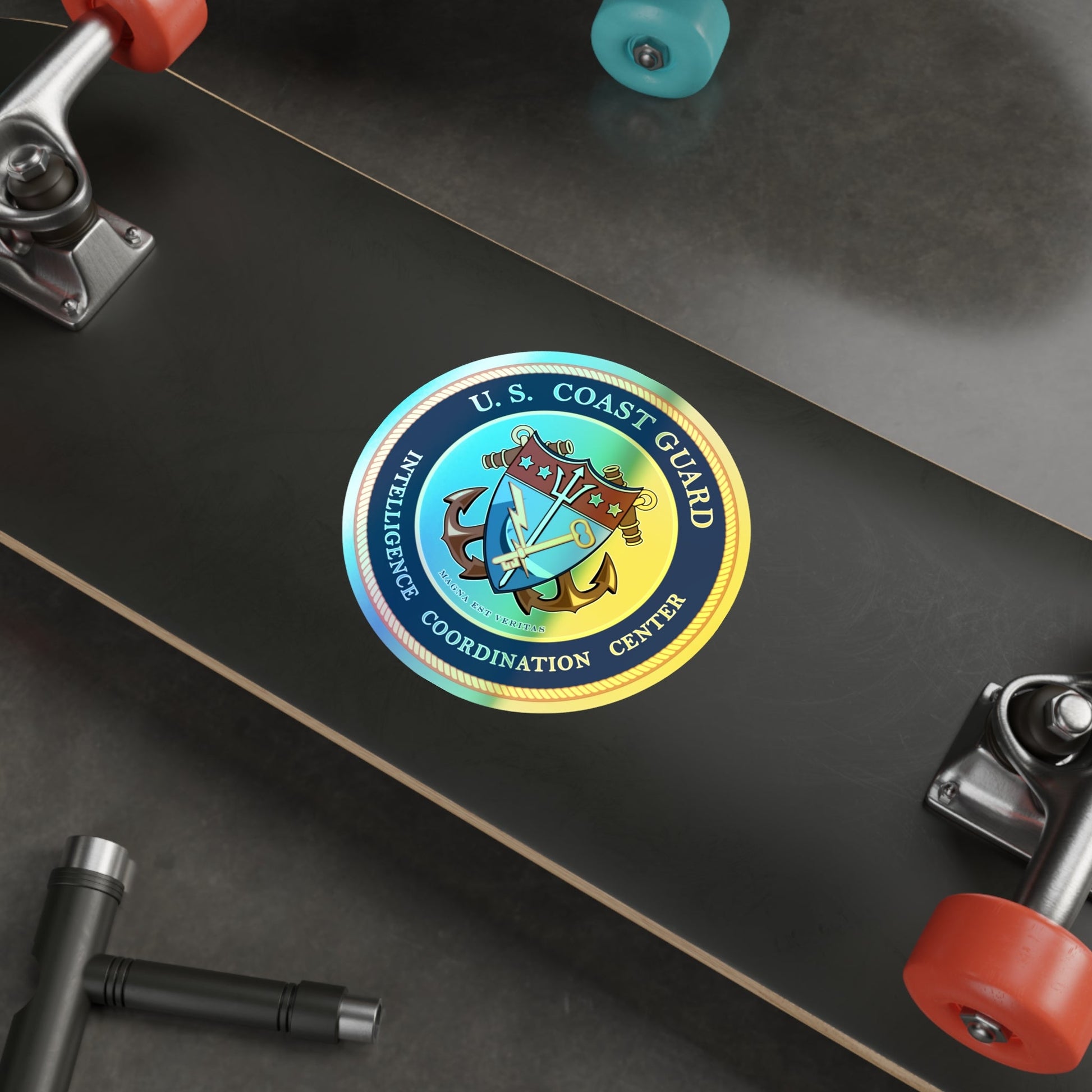 USCG Intelligence Coordination Center (U.S. Coast Guard) Holographic STICKER Die-Cut Vinyl Decal-The Sticker Space