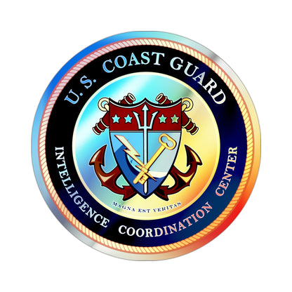 USCG Intelligence Coordination Center (U.S. Coast Guard) Holographic STICKER Die-Cut Vinyl Decal-2 Inch-The Sticker Space
