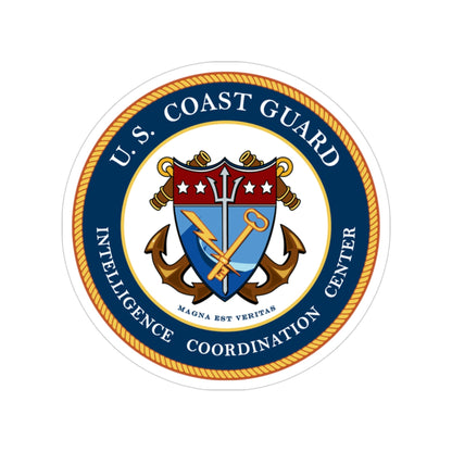 USCG Intelligence Coordination Center (U.S. Coast Guard) Transparent STICKER Die-Cut Vinyl Decal-3 Inch-The Sticker Space