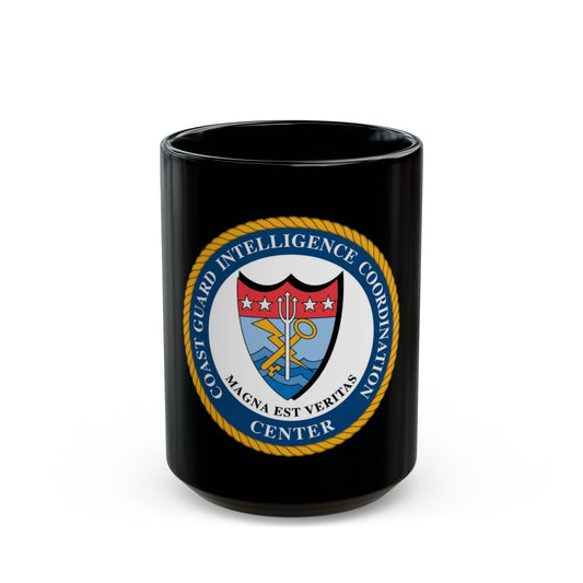 USCG Intelligence Coordination Ctr (U.S. Coast Guard) Black Coffee Mug-15oz-The Sticker Space
