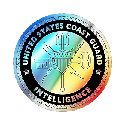 USCG Intelligence (U.S. Coast Guard) Holographic STICKER Die-Cut Vinyl Decal-3 Inch-The Sticker Space