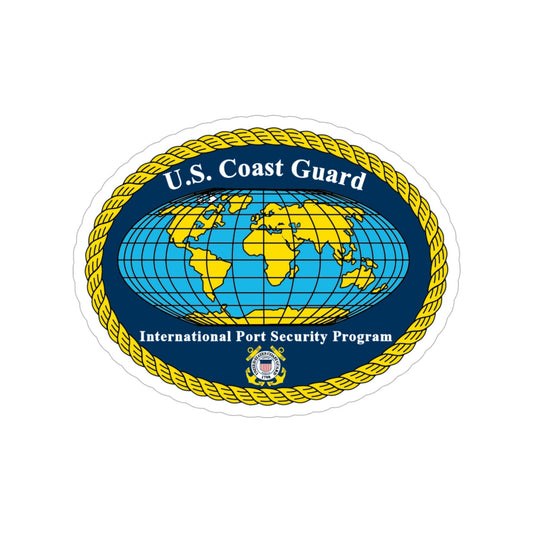 USCG International Port Security Program (U.S. Coast Guard) Transparent STICKER Die-Cut Vinyl Decal-6 Inch-The Sticker Space