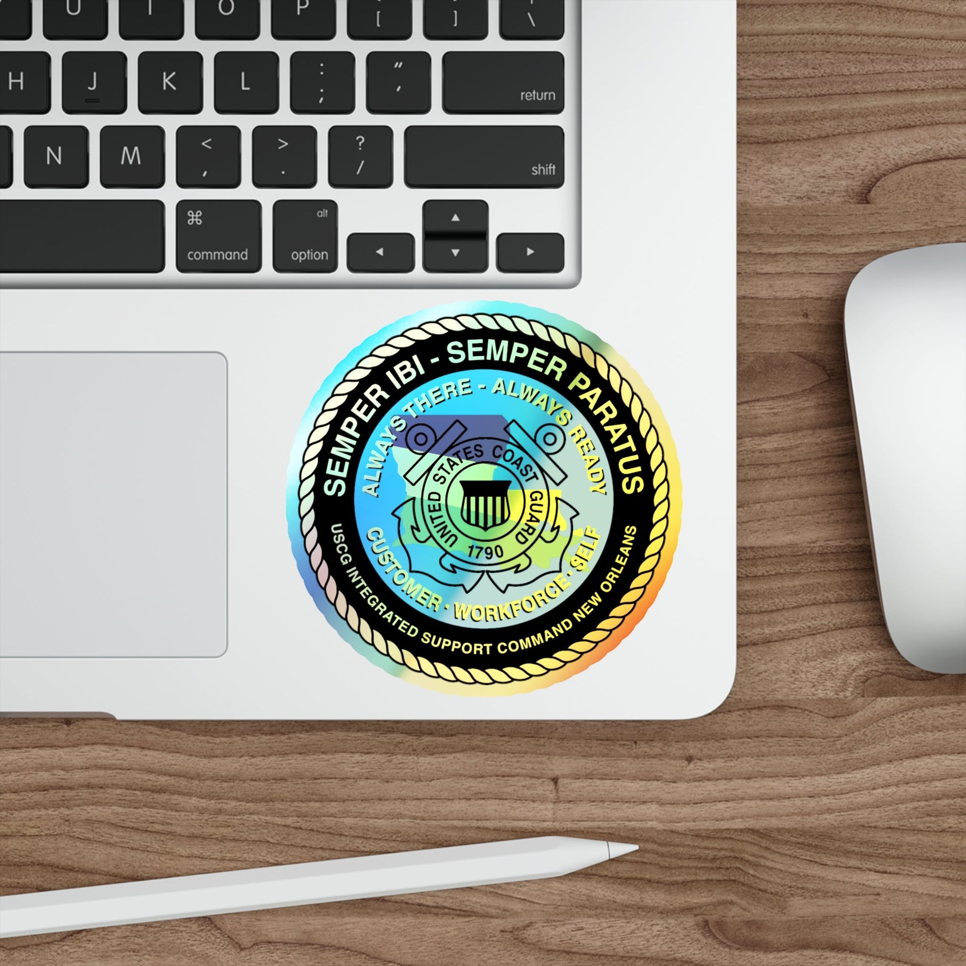 USCG ISC New Orleans (U.S. Coast Guard) Holographic STICKER Die-Cut Vinyl Decal-The Sticker Space